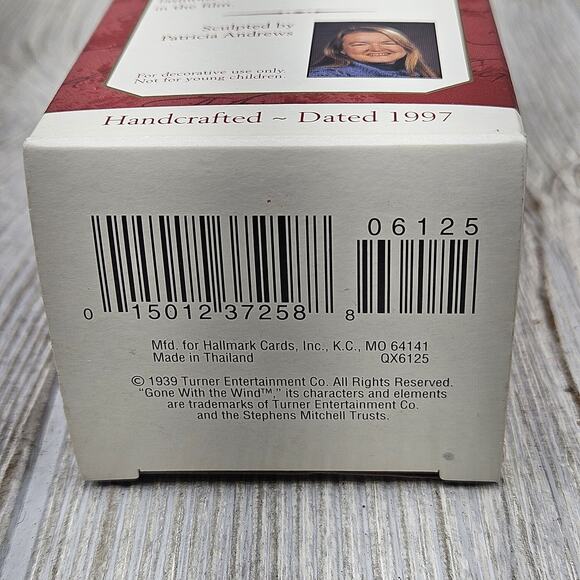 Vintage Hallmark Keepsake Ornament‎ 1997 Scarlett O'Hara Burgundy Gown Boxed NIB - Picture 8 of 8